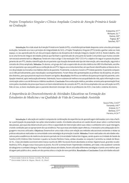 Resumo de Trabalhos - COBEM 2009 - Associação Brasileira de ...