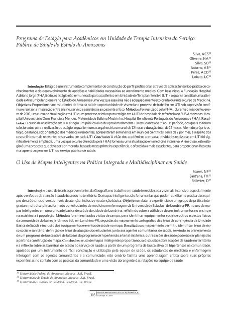 Resumo de Trabalhos - COBEM 2009 - Associação Brasileira de ...