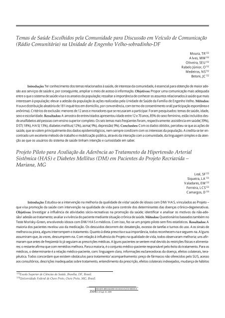 Resumo de Trabalhos - COBEM 2009 - Associação Brasileira de ...