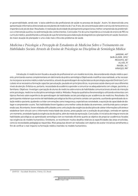 Resumo de Trabalhos - COBEM 2009 - Associação Brasileira de ...