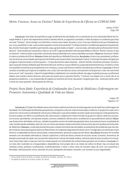 Resumo de Trabalhos - COBEM 2009 - Associação Brasileira de ...