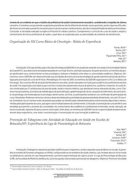 Resumo de Trabalhos - COBEM 2009 - Associação Brasileira de ...