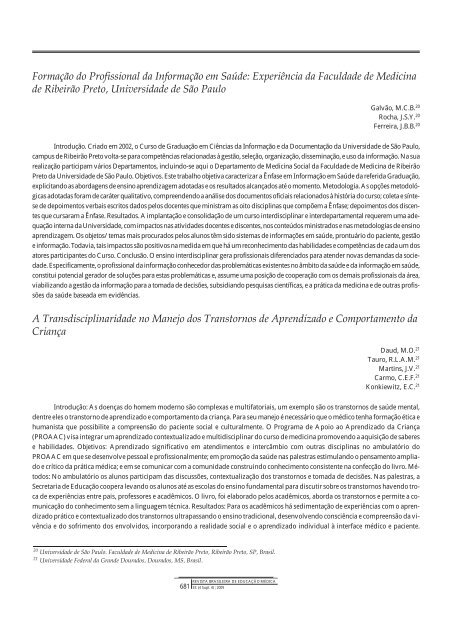 Resumo de Trabalhos - COBEM 2009 - Associação Brasileira de ...