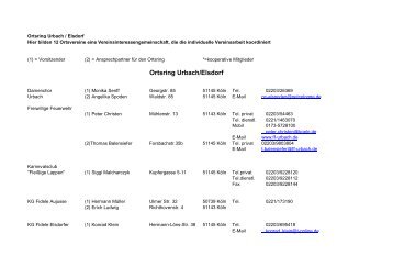 Ortsring Urbach/Elsdorf - MGV-Urbach