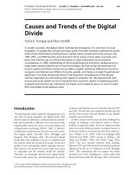 Causes and Trends of the Digital Divide
