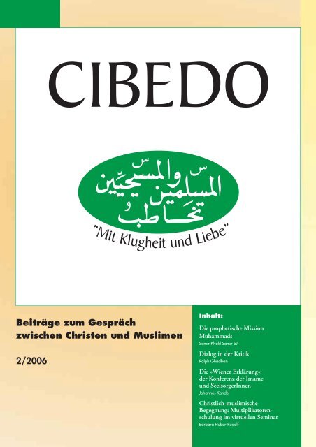 Beiträge zum Gespräch zwischen Christen und Muslimen 2 ... - cibedo