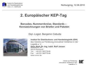 Barcodes, Nummernkreise, Standards