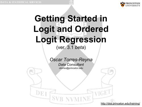 Getting Started in Logit and Ordered Logit Regression - Data and ...