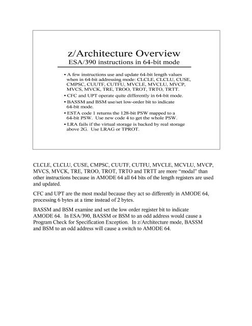 64-Bit z/OS Assembler Coding - Tachyon Software