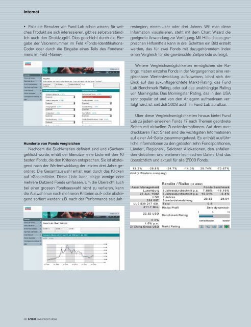 Investment Ideen (pdf) - Credit Suisse eMagazine - Deutschland