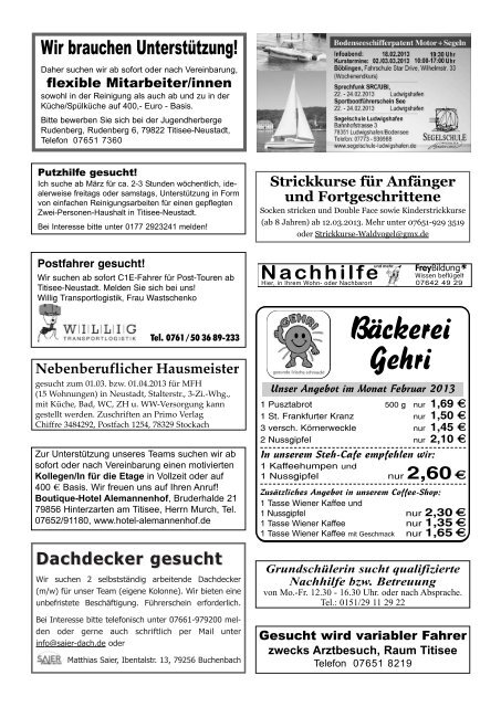 Amtsblatt Nr. 03 vom 06.02.2013 - Titisee-Neustadt