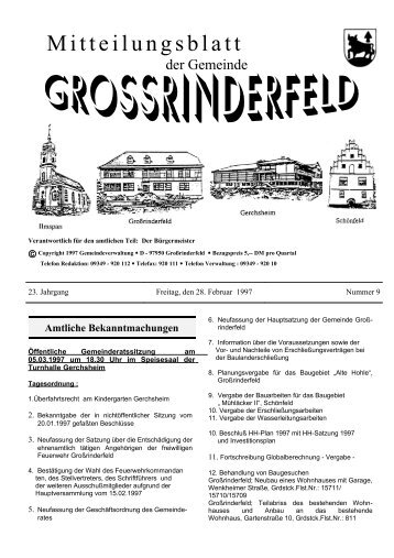 Mitteilungsblatt - Großrinderfeld