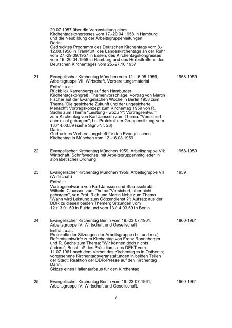 Professor D. Dr. Friedrich Karrenberg - Archiv der Evangelischen ...