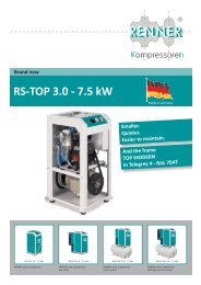 RS-TOP 3.0 - 7.5 kW - RENNER-Kompressoren