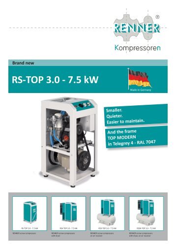 RS-TOP 3.0 - 7.5 kW - RENNER-Kompressoren