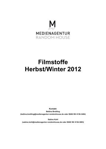 Filmstoffe Herbst/Winter 2012 - Medienagentur Random House