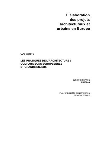 les pratiques de l'architecture - Urbamet