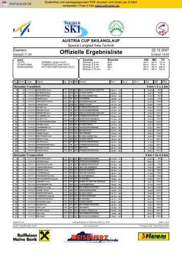 Vereinscup Eisenerz - Schiklub Annaberg