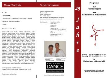 25 J a h r e - ballettschule-kluettermann.de