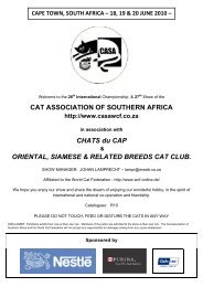 CASA27 Catalogue - Cat Association of Southern Africa