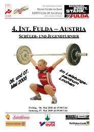 Int. Fulda Austria Schüler und Jugendturnier - Vereinsmeier