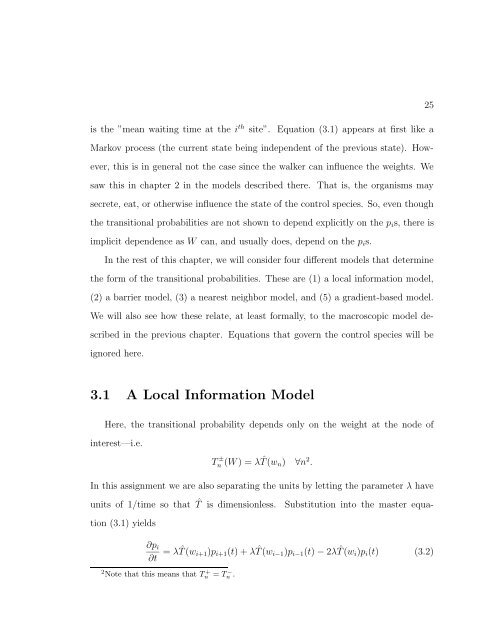 A SHORT COURSE IN THE MODELING OF CHEMOTAXIS