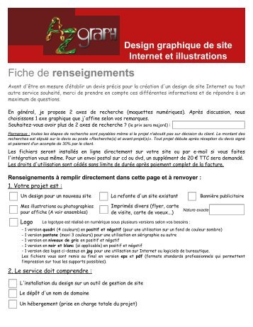 Fiche de renseignements - Solu-G