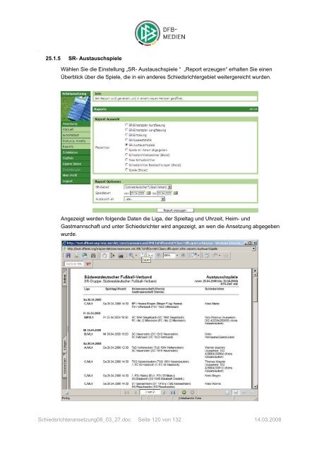 zum Download: Schiedsrichteransetzung - DFBnet