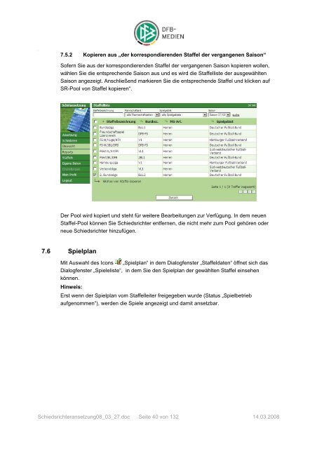 zum Download: Schiedsrichteransetzung - DFBnet