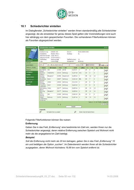 zum Download: Schiedsrichteransetzung - DFBnet