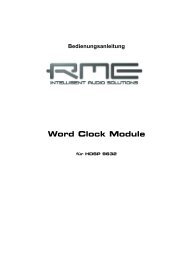 RME Word Clock Module (WCM) – TOT ALL AUDIO