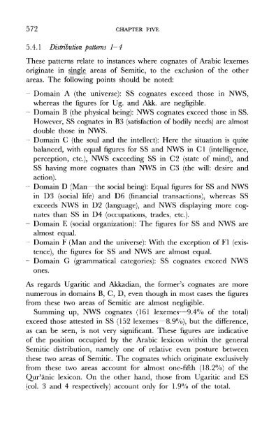 A Comparative Lexical Study of Qur?anic Arabic