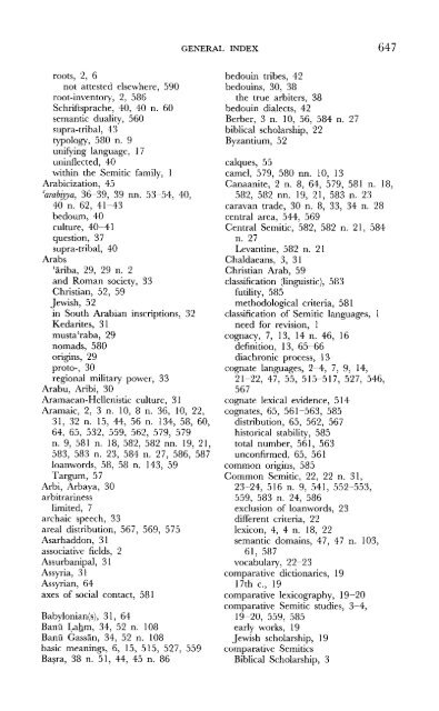 A Comparative Lexical Study of Qur?anic Arabic