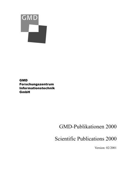 GMD-Publikationen 2000 Scientific Publications 2000 - DoCIS