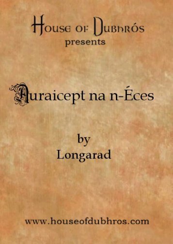 auraicept na n-ces the scholars primer by - house of dubhros