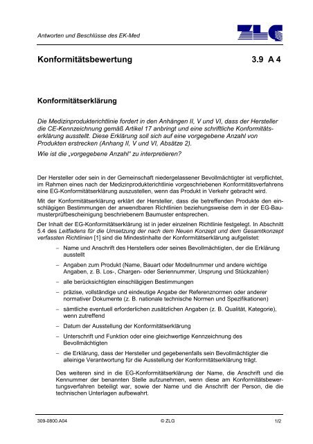 Konformitätserklärung