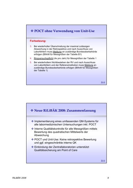 Qualitätsmanagement und Akkreditierung Point-of-Care Testing ...