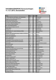 Ausstellerliste 2013 zum Download - Messe Sauber Agentur