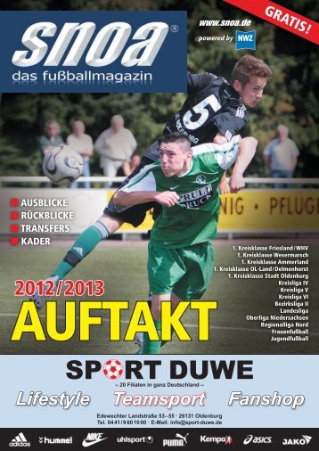 Auftakt 2012/2013 - SNOA - das fußballportal