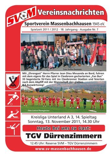 SVM-Vereinsheft Nr.7 - Sportverein Massenbachhausen 1945 eV