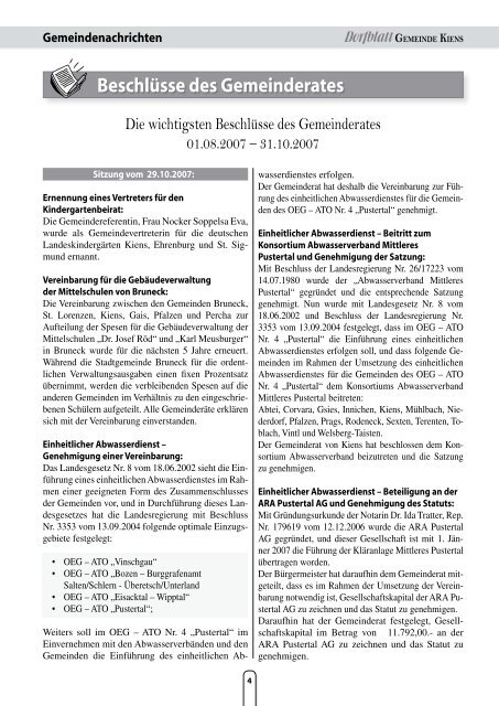 Dorfblatt 04 2007