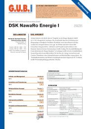 DSK NawaRo Energie I Kurzfassung - G.U.B. Fonds-Portal