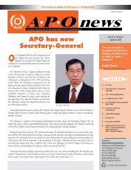 APO has new Secretary-General - Asian Productivity Organization