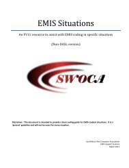 EMIS Coding Situations - Non-DASL Version - Swoca