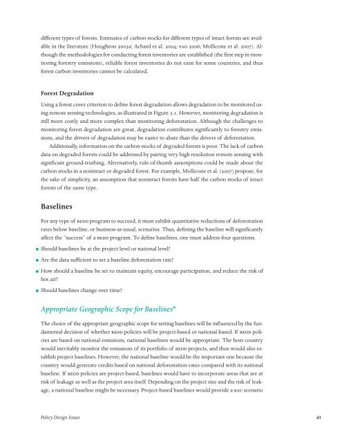 Policies to Reduce Emissions from Deforestation and Degradation ...