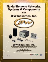 Nokia Siemens Networks, Systems & Components JFW Industries, Inc.