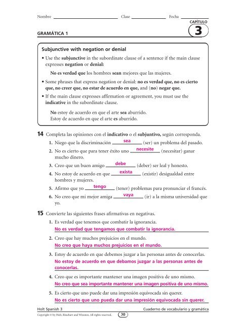 Spanish-3-Chapter-3-Workbook-Key