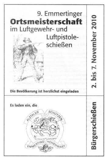 Ortsmeisterschaft - Alztaler Schützen