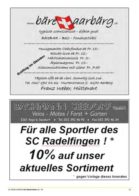 SC RADELFINGEN AU Nachrichten Nr. 58 1