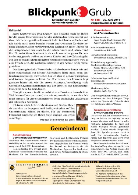 Ausgabe Juni/Juli 2011 - Gemeinde Grub